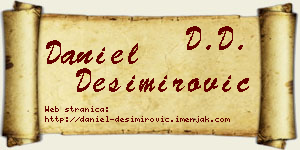 Daniel Desimirović vizit kartica